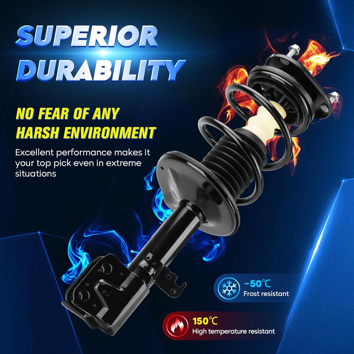 Front Strut Shock Assembly w/Coil Spring for Toyota Corolla XRS 2009-2012 2.4L, Matrix AWD FWD 2011-2013, 2.4L L4, Replace 572597 572598, Left & Right, 2PCS