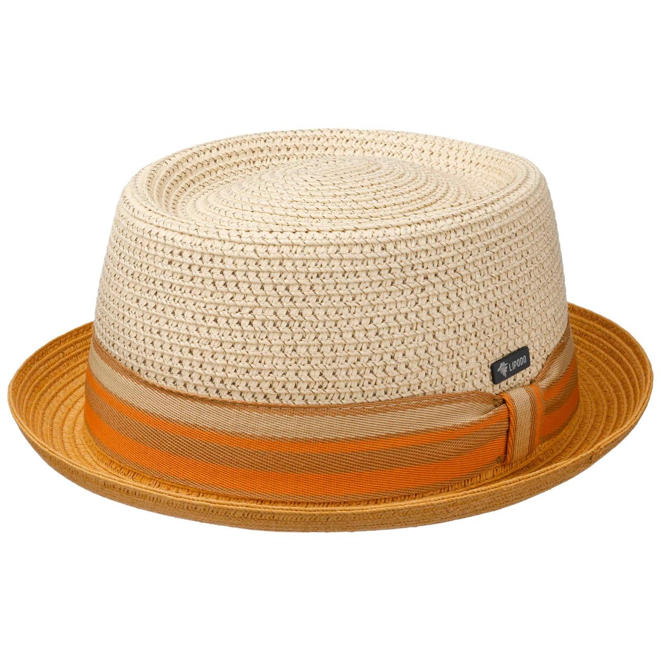 Lipodo CHAPEAUSHOP Manavela Chapeau Pork Pie en Paille Fabrique en Italie Unisexe Printemps Ete