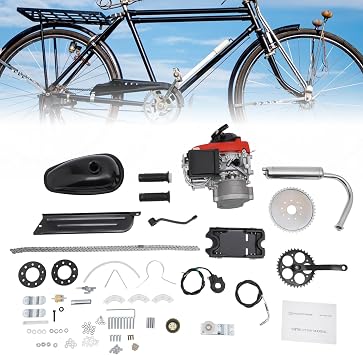 4-Stroke 49CC Bike Engine Motor OHV Single Cylinder Bicycle Gasoline Engine Motor Kit Petrol Gas Engine