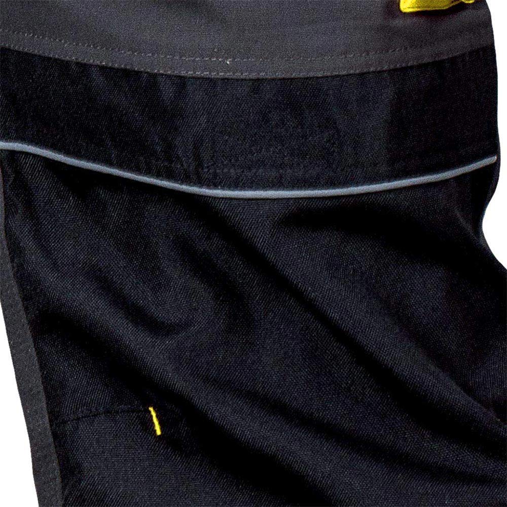 Leber&Hollman Pantalones de Trabajo para Hombres Pantalones de Seguridad para Hombres - con Bolsillos para Rodilleras - Pantalones con Cintura - Ropa de Trabajo - Negro/Amarillo - Tamaño: 52