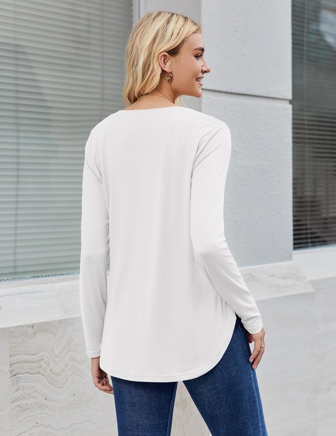 Zeagoo Long Sleeve Tops for Women V Neck Shirt Loose Fall Tunic Tops Dressy Casual Work Blouse 2026 - Image 5