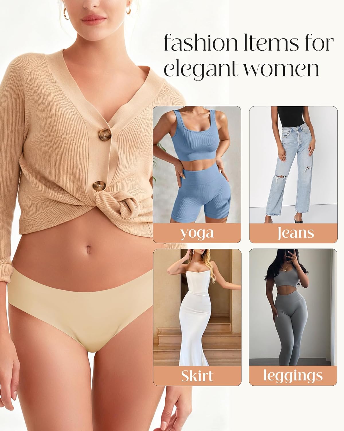 LEVAO Seamless Thongs for Women-Low Waist Invisible G-string No Show Thong Panty Liners Workout Panties S-XL - Image 4