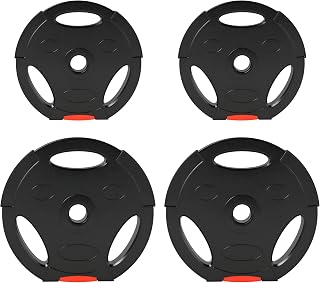 SPORTNOW Juego de Discos Pesas de 4 Piezas Discos de Pesas Total 15 kg a 30 kg 2x5 kg 2x2,5 kg/2x7,5 kg 2x5 kg/2x10 kg 2x5 kg con Orificios de 25 mm para Mancuernas Barras Entrenamiento Casa Gimnasio