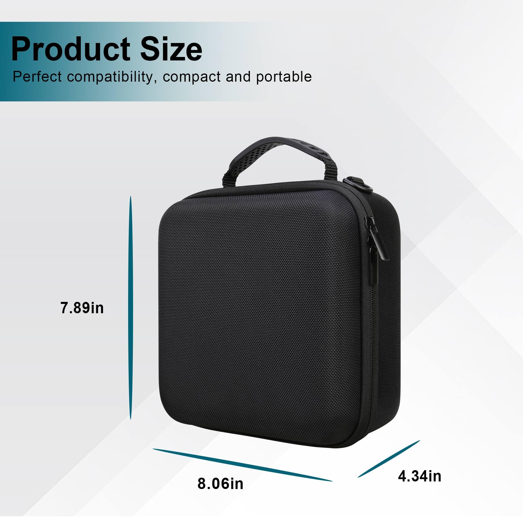 Canboc Custodia fotocamera DSLR Canon EOS Rebel T7/ R50/ R50 V/ R6 Mark II/ R100/ R8/ R7/ R5/ 90D/ 5D Mark IV e obiettivo 18-55 mm, borsa con tracolla e 3 divisori, nera (solo custodia)