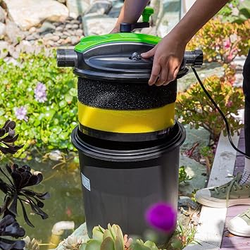 Premium Pressure Filter | UV Clarifier | Garden Pond Filter | Biological and Mechanical Media | (20000 Ltr Pond 24W UVC)