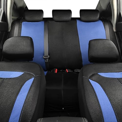 Miniatura 3 de CAR PASS Juego completo de fundas de asiento de automóvil transpirables de malla de aire 3D en tela, ajuste universal compatible con el 95% de