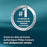 Philips Sonicare W2 Optimal White - Têtes de brosse à dents de rechange d'origine, noir, lot de 8, HX6068/88 - 6