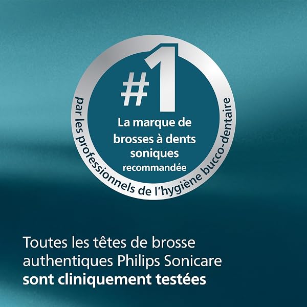 Philips Sonicare W2 Optimal - têtes de brosse à dents de rechange d'origine, blanc, lot de 2, HX6062/87 - 5