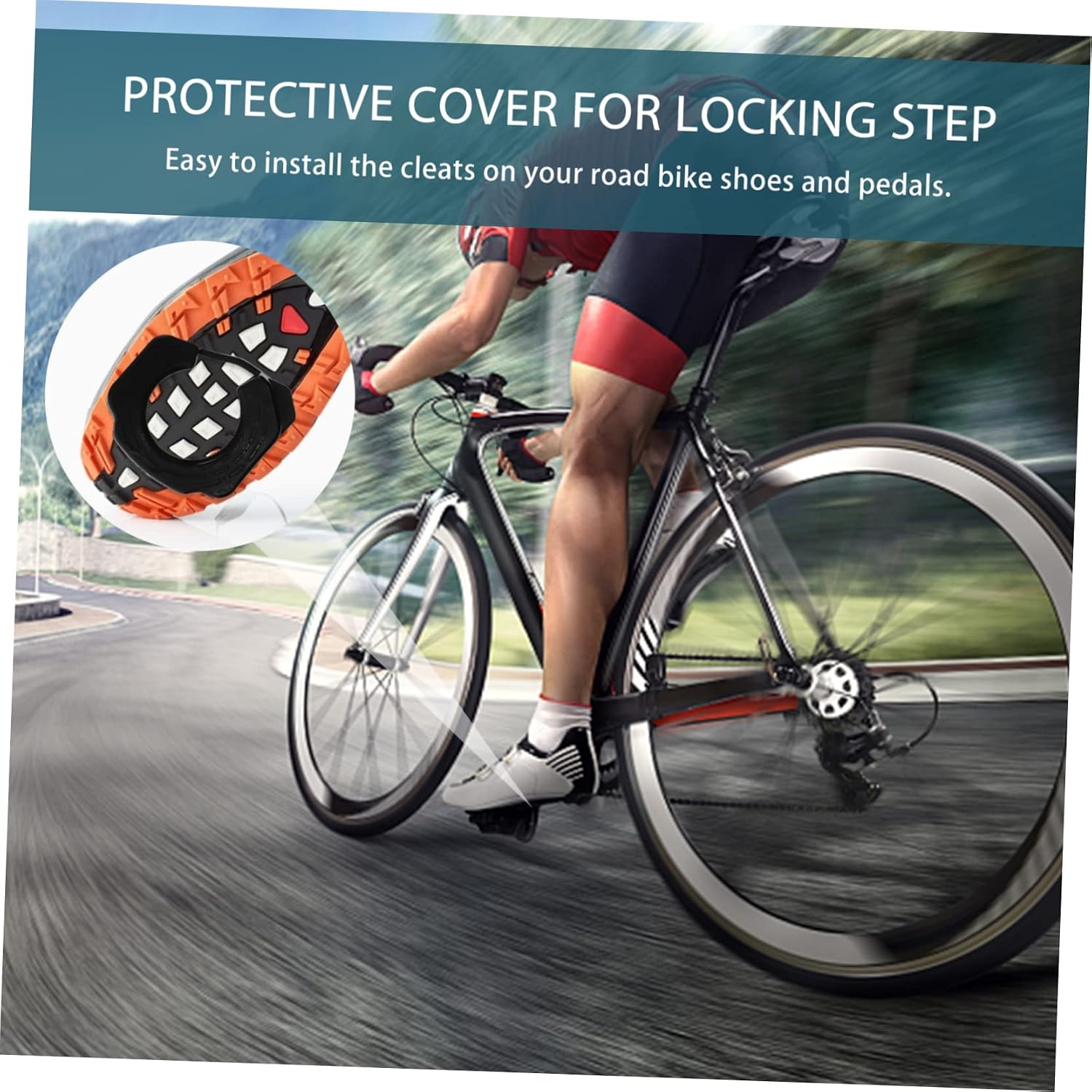 Totority Walkable Cleats Covers for Bike Pedals Exercise Bike Cleat Protective Covers