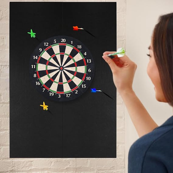 Dart Board Wall Protectors, 36 H X 24 W X 0.5 Thickness, Felt Wall Tiles Dart Board Wall Surround Protector, Cork Board Alternative