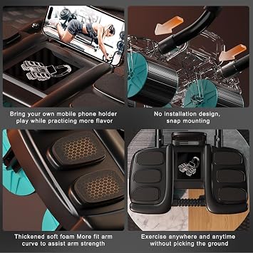 Ab Wheel, Ab Roller Exercise Wheel with Elbow Support, Ab Roller with Automatic Rebound, Abs Rollers Wheels with Phone Holder and Smart Brakes, Exercise Wheels for Home,Fitness Enthusiasts