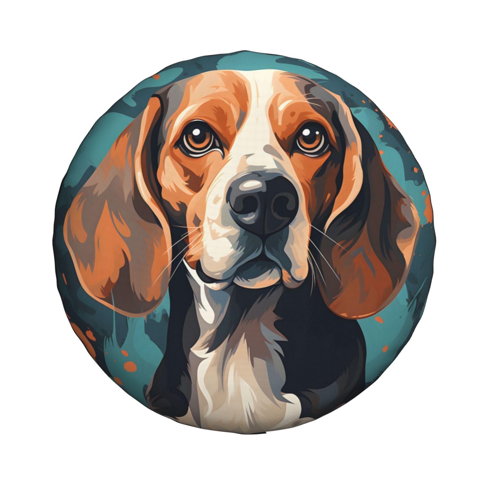 Uoyo Spare Tire Cover, Inkjet Beagle Dog Universal Tire Wheel Protectors for Rv Camper Jeep Travel Trailer SUV Truck, Weatherproof, 17 Inch