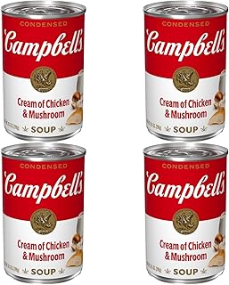 Campbell's Condensed Cream of Chicken & Mushroom Soup, 10.5 Ounce Can (Pack of 4)