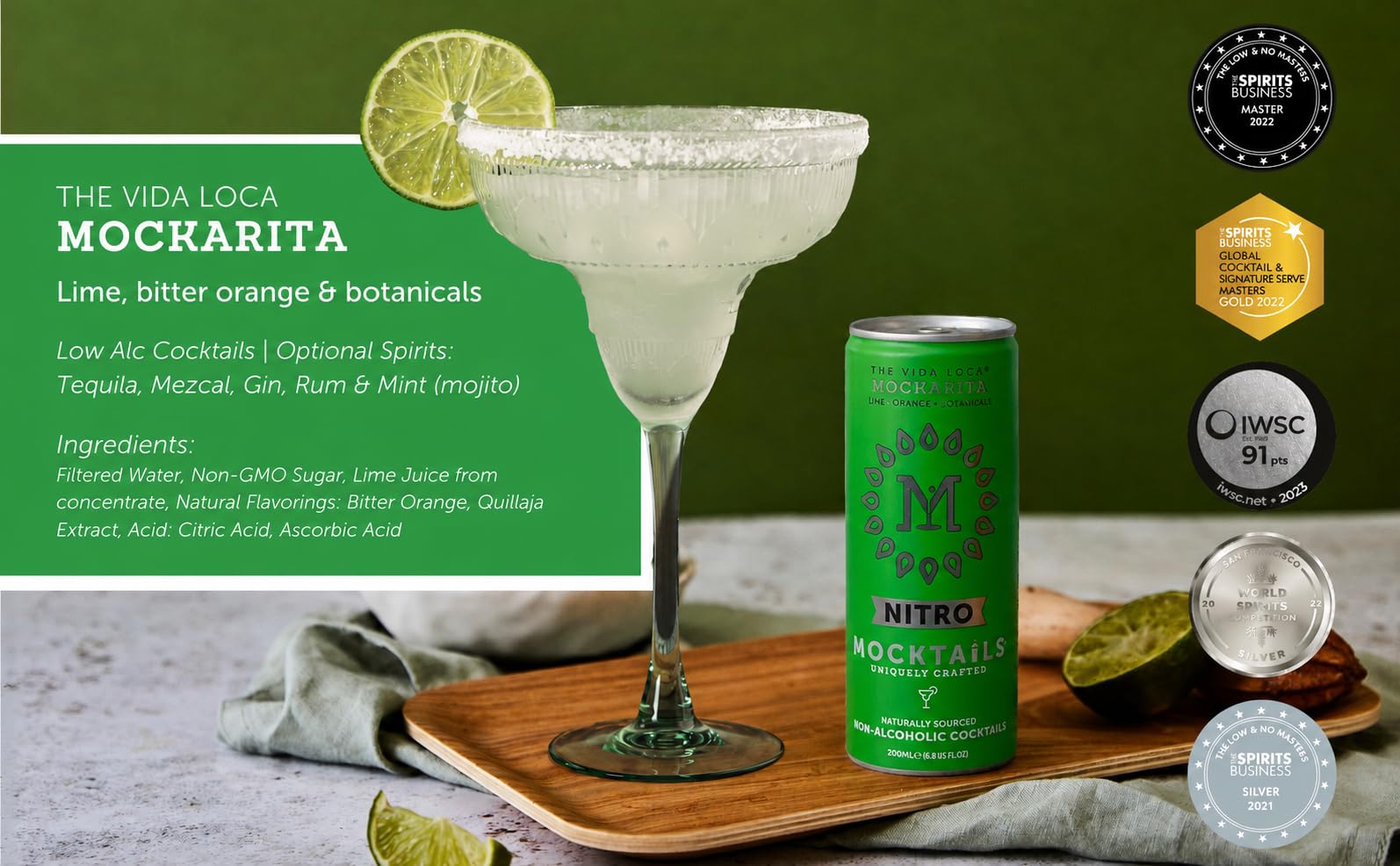 Amazon.com : NITRO Mocktails Mockarita (Pack of 4) | Award-Winning