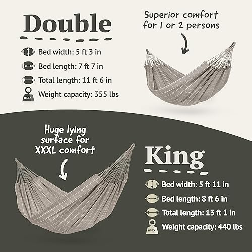 Vista 210 de La Siesta Brisa - Hamaca resistente a la intemperie, Vainilla