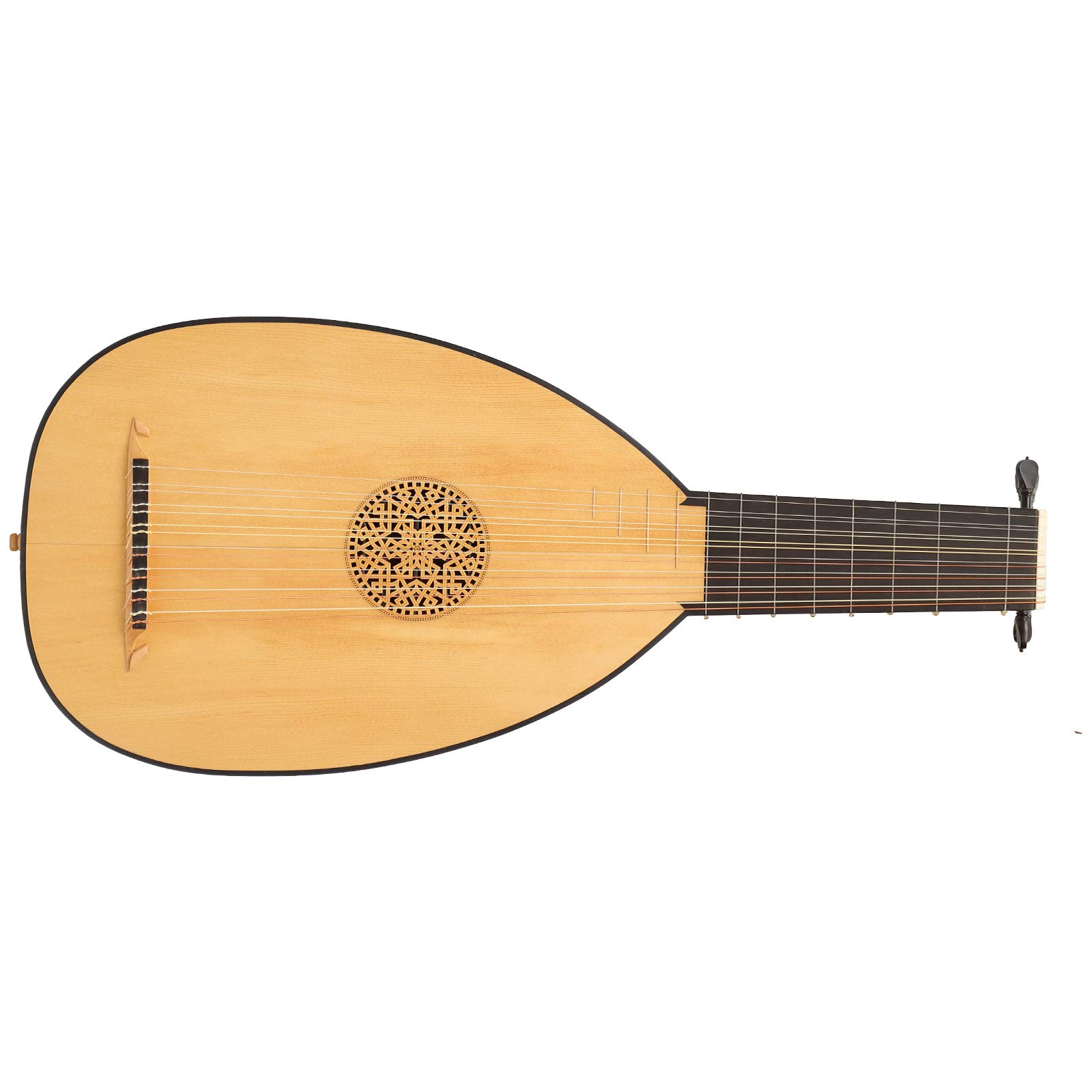 Renaissance Lute Deluxe, sinistro 8 corsi, acero
