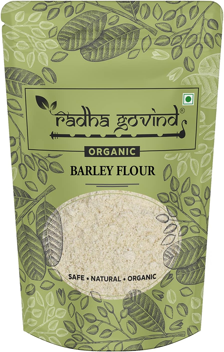 Radha Govind Organic Barley Flour/ Jau ka Atta 1000 Gram, Certified Organic