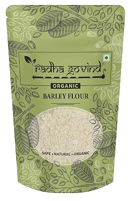 Radha Govind Organic Barley Flour/Jau ka atta 1000 Gram, Certified Organic