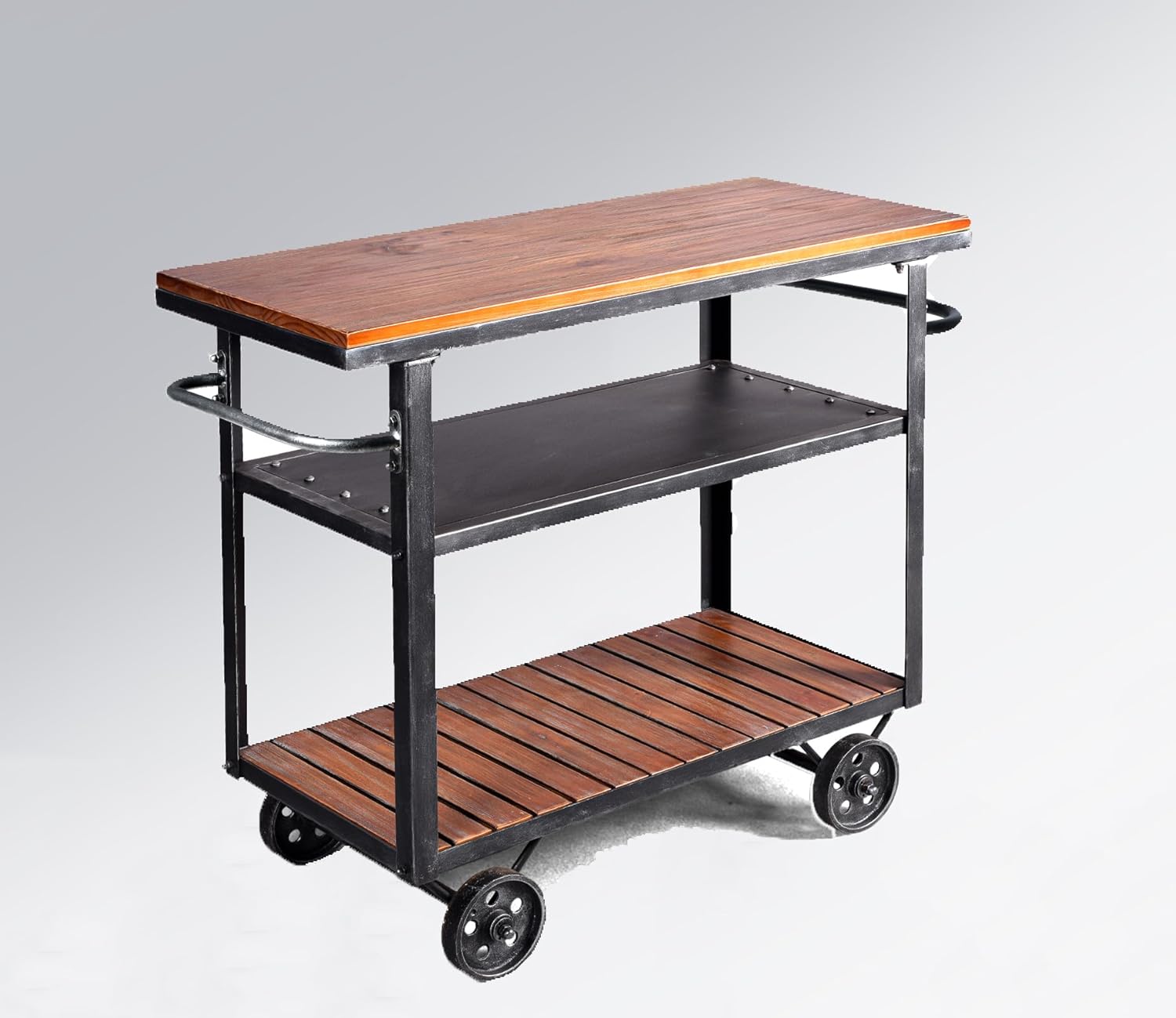 Bar Cart for Home Kitchen Serving Cart Industrial Vintage Kitchen Cart Bar Serving Carts Rolling Metal Wood Wine Cart Rustic Designs bar cart 36.2" Lx15.75 Wx30.5 H