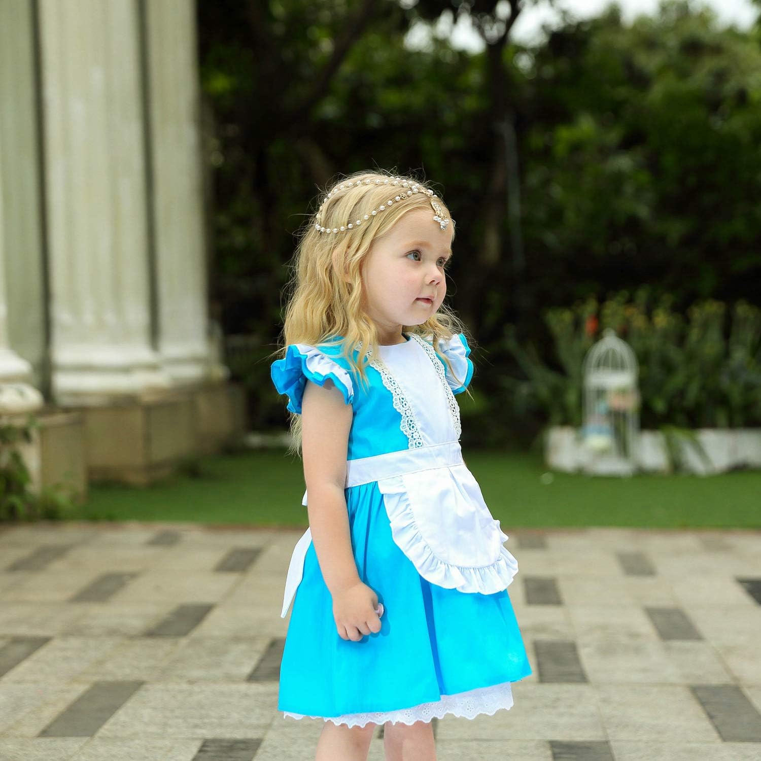 Little Girls Princess Costume For Birthday Party With Headband
