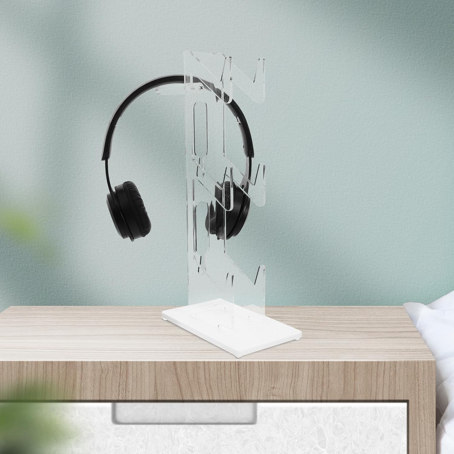Controller Installation Stand Gaming Headphone Acrylic Holder and Three-tier Display Stand with Easy Space-saving and Resistant to Deformation , for Gaming-themed Desk Room image 5