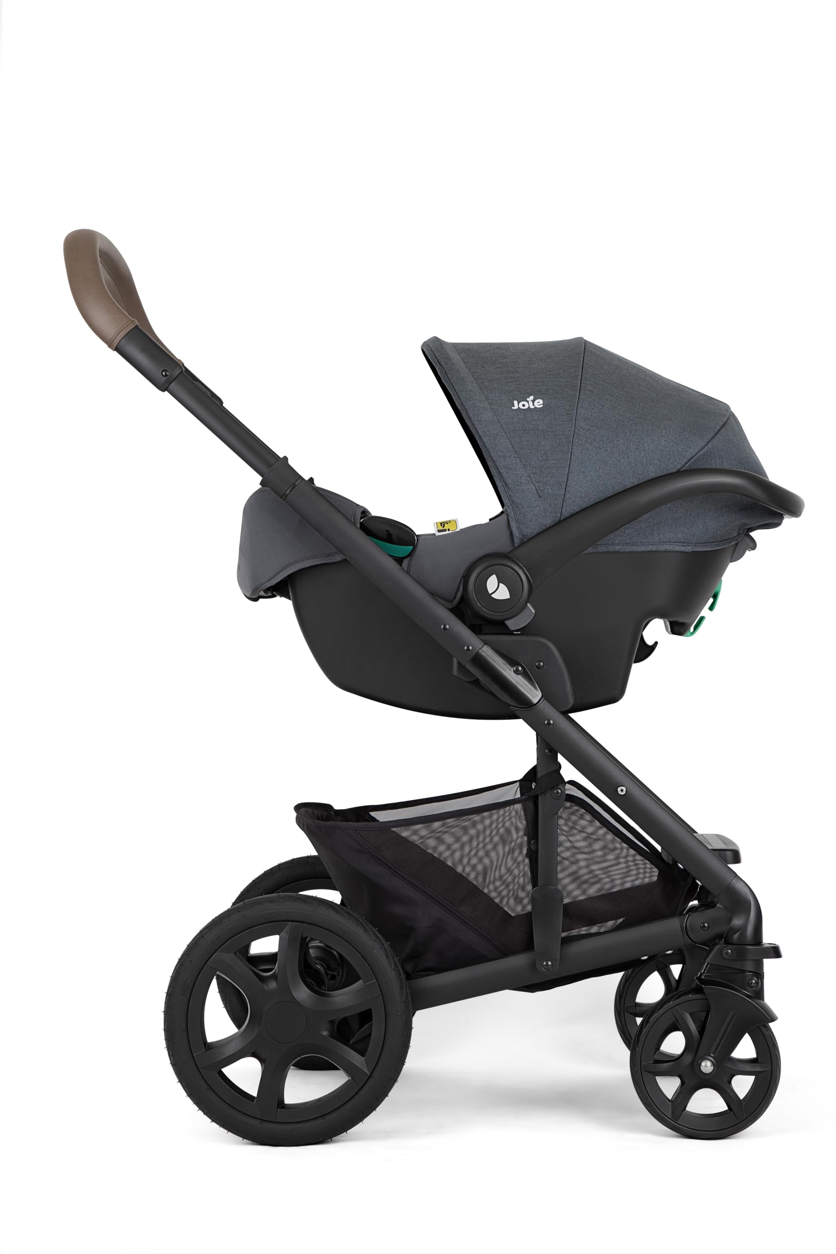 Joie chrome™ dlx trio sistema da viaggio – chiusura assistita, seduta fronte genitore/fronte mondo, parapioggia, navicella chrome™ e seggiolino i-Snug™ 2 inclusi