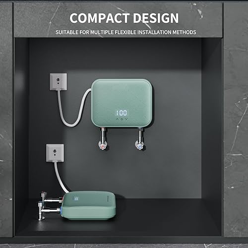 Miniatura 5 de MHX Calentador de agua eléctrico instantáneo sin depósito calentador de agua de temperatura constante de 5500 W 220 V con automodulación instalación