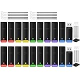 AGECASH A USB Thumb Drive 4GB Flash Drive 20 Pack Fat32 USB 2.0 Flash Drives Bulk 4GB Memory Stick Jump Drives Multipack Zip Drive for Data Storage and Backup (Multicolor, 4 GB 20Pack)