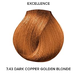 L\'OREAL TECHNIQUE Excellence Crme Permanent Hair Color | Long-Lasting Hair Dye | Rich Formula with No-Drip Application | Superb Gray Coverage | For All Hair Types | Dark Copper Golden Blonde