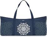 Gonex Yoga Mat Bag, Extra Large Canvas Gym Bag with Waterproof Pocket Metal Zipper, Fits Mat & Blocks, Stylish Mat Carrier for Women, Ideal for Yoga, Pilates, Workout, Travel