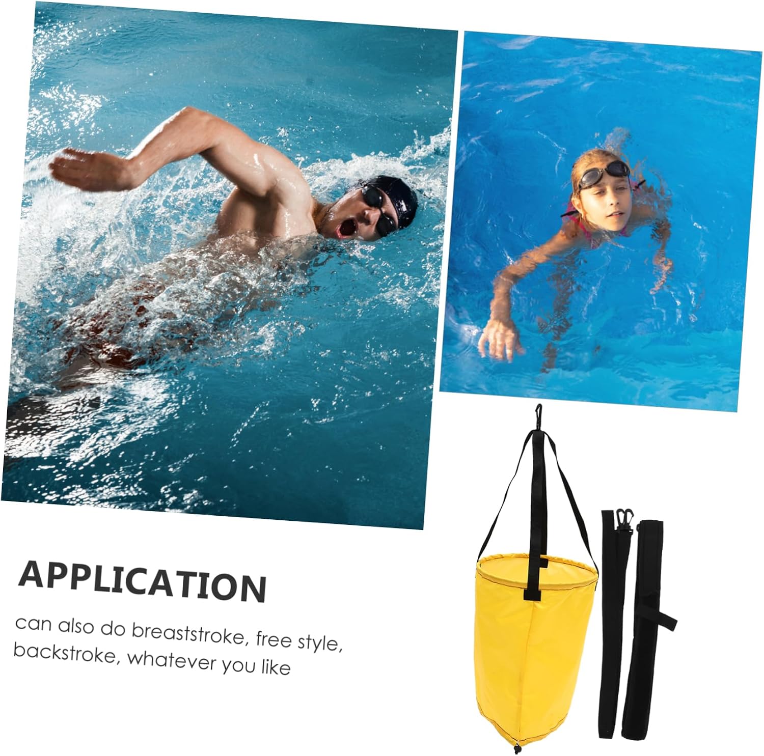 1set Swim Resistance Parachute Training Gear for Aquatic Workout Swim Belt Resistance Trainer for Skill Levels Includes