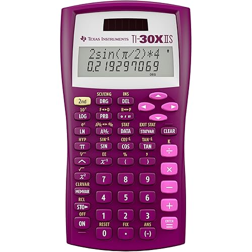Texas Instruments TI-30XIIS Scientific Calculator, Raspberry Small