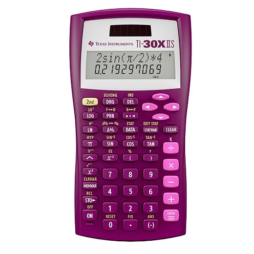 Texas Instruments TI-30X IIS 2-Line Scientific Calculator, Rasberry