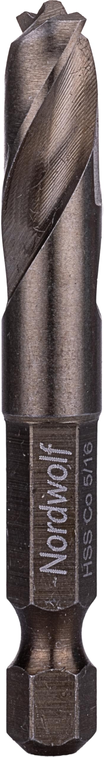 NordWolf 5/16" M35 Cobalt Stubby Drill Bit for Stainless Steel & Hard Metals, with 1/4" Hex Shank for Quick Chucks & Impact Drivers