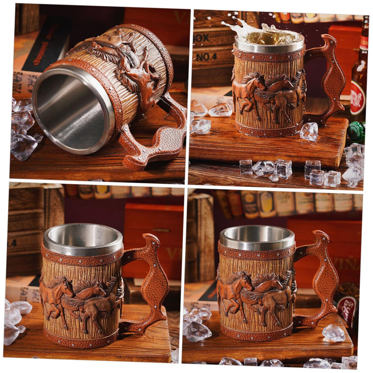 ABOOFAN 2 Stück Bierkrug Zum Mitnehmen Getränke Kaffeebecher Tasse Cappuccino Becher Mit Deckel Neuartige Whisky Becher Bierbecher Tassen Und Becher