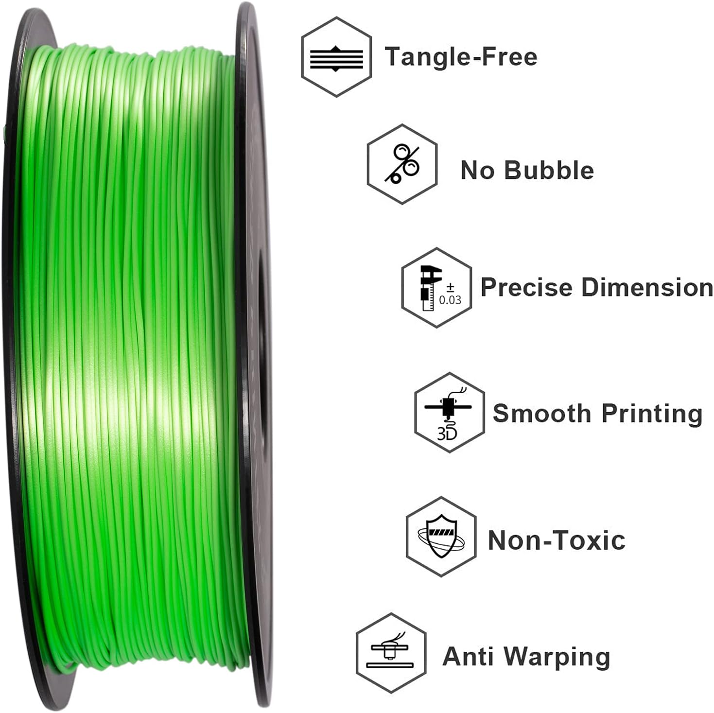 GEEETECH PLA Filament Silk Green