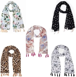 SAHIL SCARF Multicolor Scarf Lightweight & Comfortable for All Seasons (180x55cm) Price In India