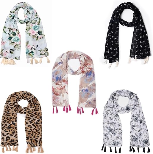 SAHIL SCARF Multicolor Scarf Lightweight & Comfortable for All Seasons (180x55cm)
