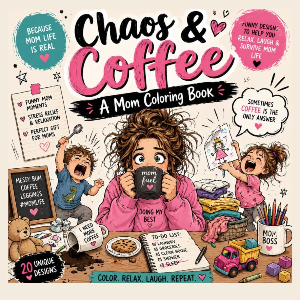 Chaos & Coffee 《A Mam Coloring Book 》