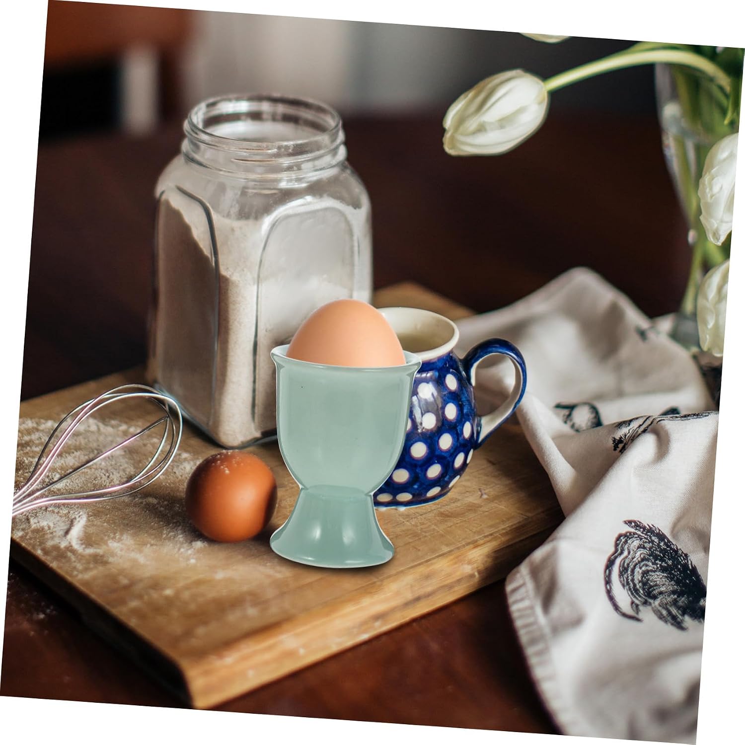 6pcs Ceramic Egg Cups for Breakfast Egg Holding Cups Home Kitchen
