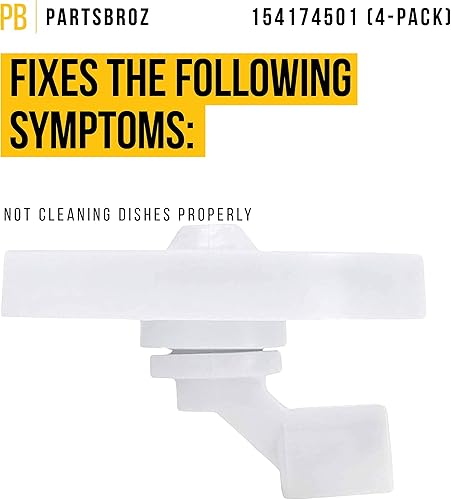 Miniatura 3 de 154174501 Frigidaire 5300809640 Ruedas para lavavajillas Estante inferior de repuesto duradero Paquete de 4  Reemplaza 5304532229, AP7195062,