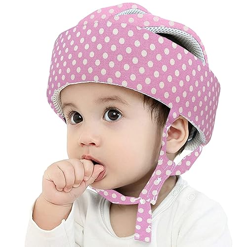 Miniatura 29 de Casco de seguridad para bebé, protector de cabeza para niños pequeños, cojín de cabeza para bebé, arnés protector de cabeza suave ajustable para