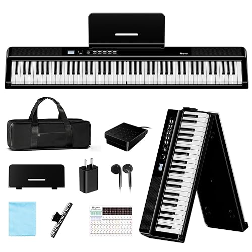 Folding Keyboard Piano, Rhymo Upgraded 88 Key Full Size Portable