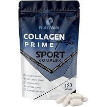 Collagen Prime+ Sport | 120 Capsules | Multi-Type Collagen Peptides I, II, III, V with Vitamin C, Magnesium, Zinc & Tart Cherry | Joint & Tendon Support, Muscle Recovery | Halal | by NutriVolv