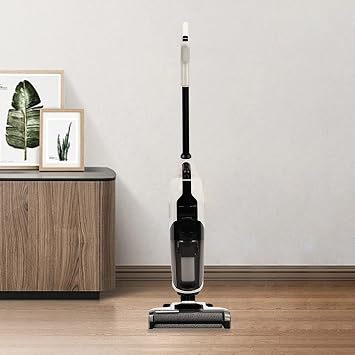 Smart Wet Dry Vacuum Cleaner, Cordless Hard Floor Cleaner Vacuum Mop All in One with Self-Cleaning,Self-Cleaning and Hot Air Drying for Hard Floor Sticky Messes