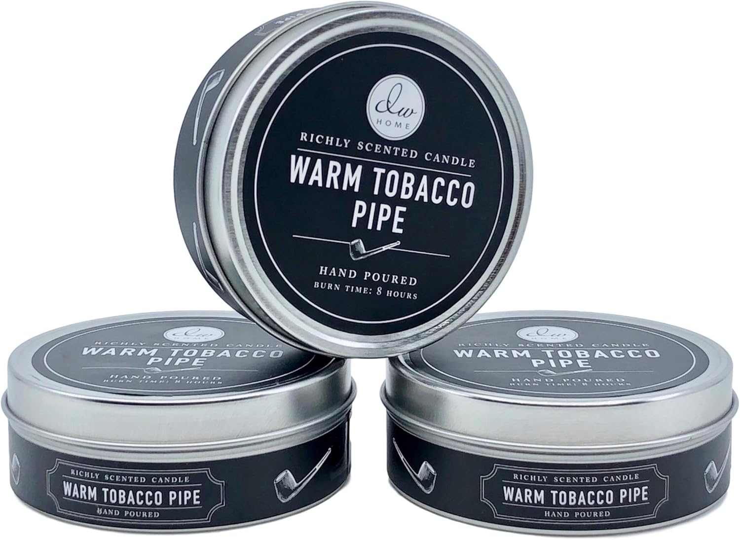 DW Home Warm Tobacco Pipe Scented Candle Tin Gift Pack