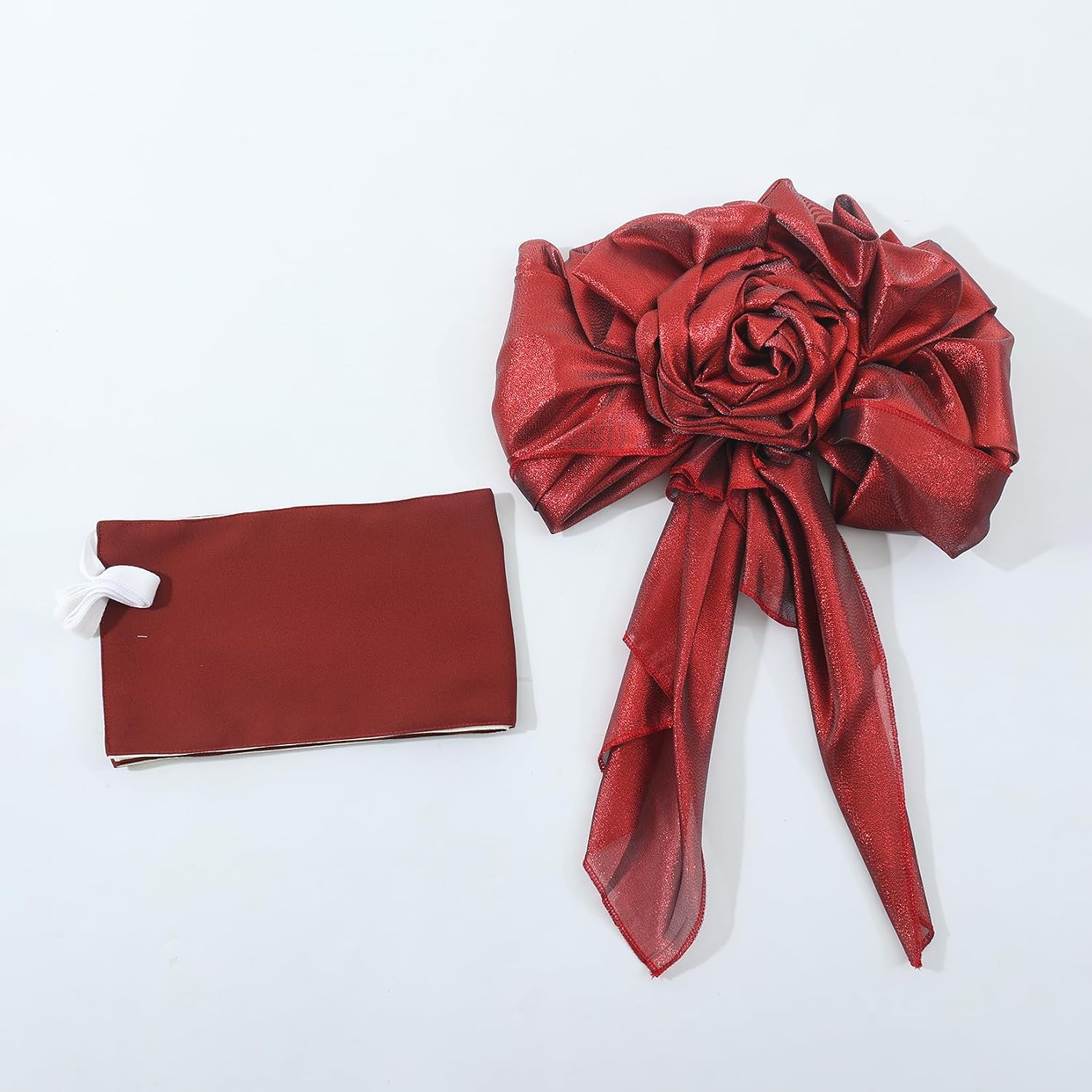 CAMDOM Japanese Kimono Pre Tied Big Flower Obi Belt Sash Yukata Robe Accessories for Kimono Halloween