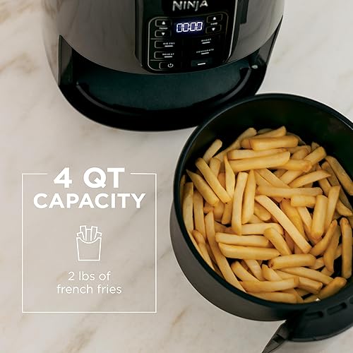 Miniatura 2 de Ninja Air Fryer 4 QT Capacity 4-in-1 Roast, Crisp, Roast, Reheats, & Dehydrates Dishwasher Safe Parts 105°F-400°F Includes 20 Easy &