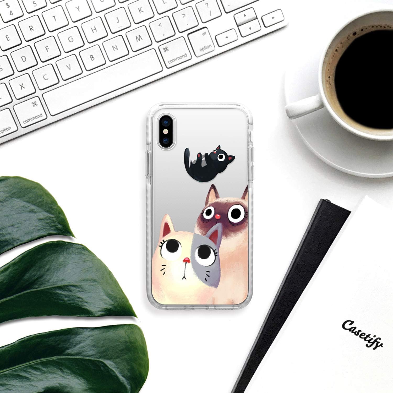 Weekly Top Sale CASETiFY Impact Case, Military-Grade Dual-Layer Shockproof Protective Case for iPhones, iPhone Xs, Cute Cat