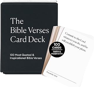 100 Bible Verse Cards | Scripture | Inspirational Prayer | Most Quoted Bible Verses Deck for Memorization & Study | Faith Memory Cards